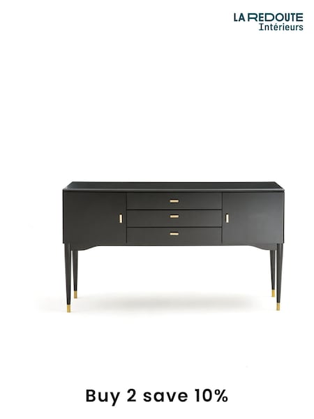 La Redoute Intérieurs Black Novani 2 Door 3 Drawer Birch Sideboard (F45519) | £485