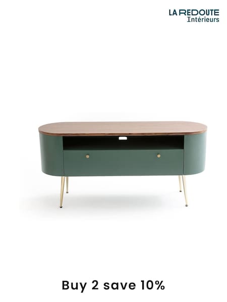 La Redoute Intérieurs GreenWalnut Topim Vintage Lacquered TV Unit (F45530) | £510