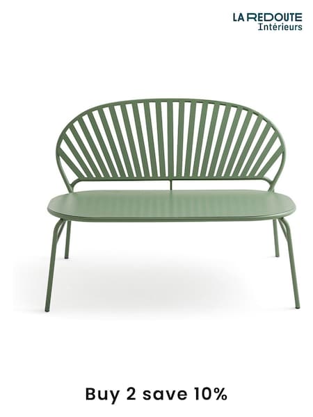 La Redoute Intérieurs Khaki Solale Metal Garden Bench (F45538) | £335