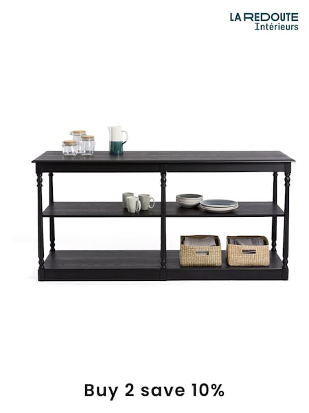 La Redoute Intérieurs Black Reipard 180cm Oak Veneer Draper Console Table (F45544) | £485