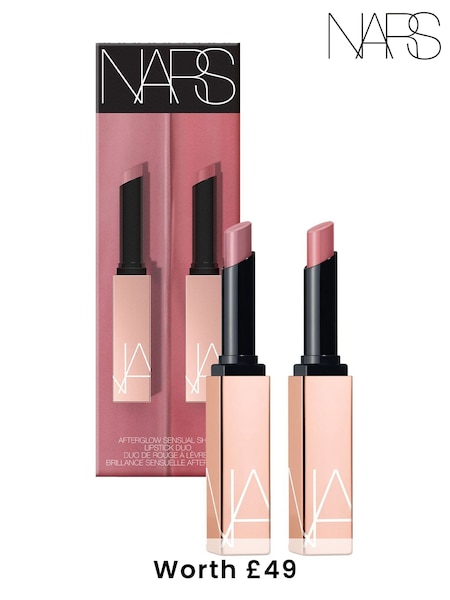 NARS Pink Afterglow Sensual Shine Lipstick Duo (Worth £49) (F45559) | £34.50
