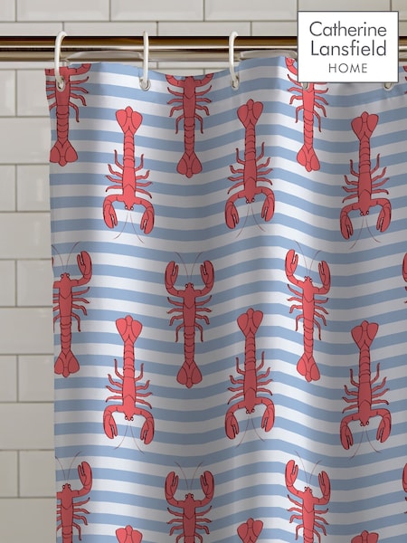Catherine Lansfield Red Lobster Shower Curtain Panel (F45580) | £12