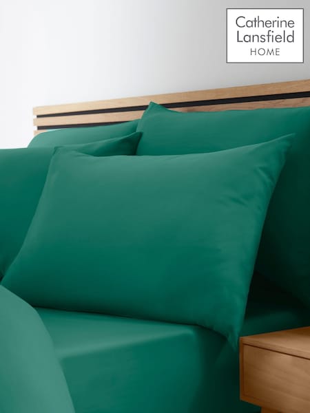 Catherine Lansfield Teal So Soft Non-Iron Fitted Sheet (F45586) | £10 - £13