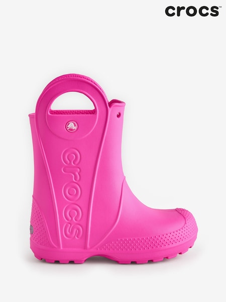 Crocs Pink Kids Handle It Rain Boots (F45587) | £45