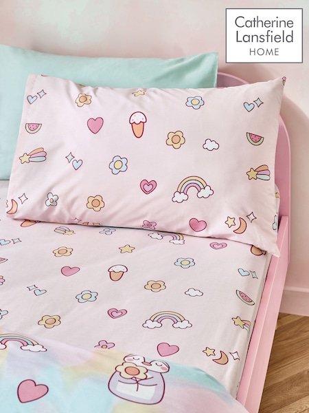 Catherine Lansfield Pastel Forever Together Fitted Sheet (F45593) | £10 - £13