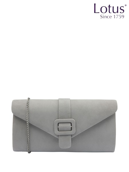 Lotus Grey Clutch Bag with Chain (F45699) | £80