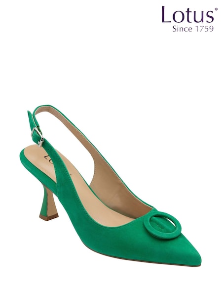 Lotus Green Slingback Court Shoes (F45714) | £75