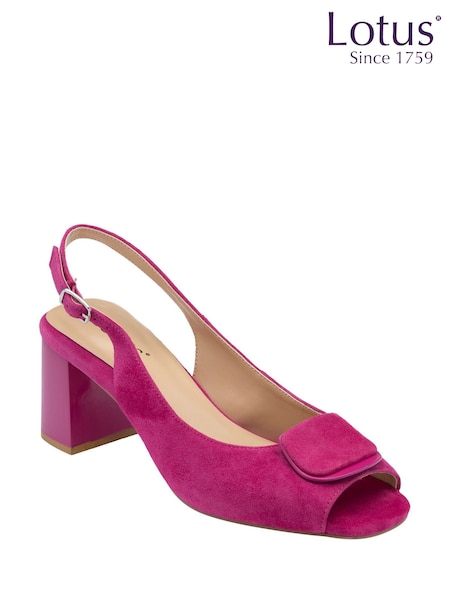 Lotus Pink Peep Toe Court Shoes (F45721) | £75