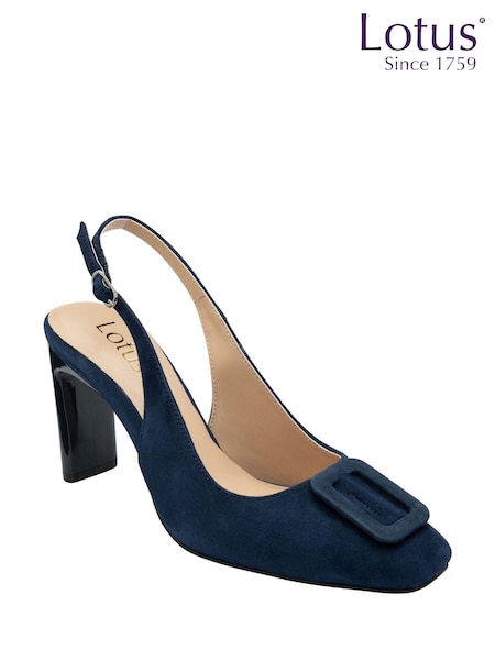 Lotus Blue Slingback Court Shoes (F45726) | £75