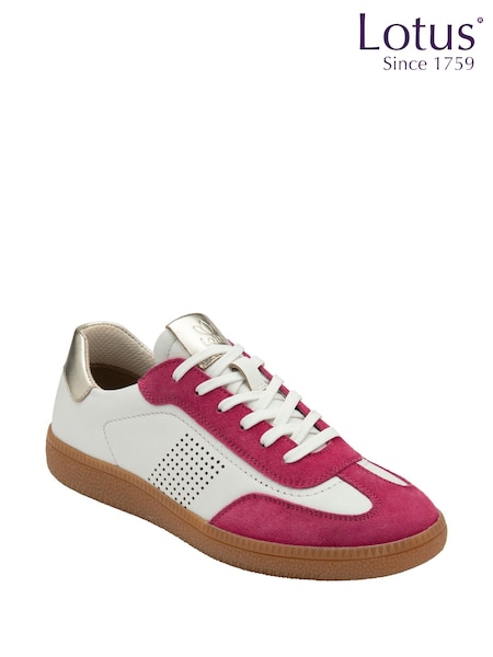 Lotus Pink Leather and Suede Trainers (F45738) | £65