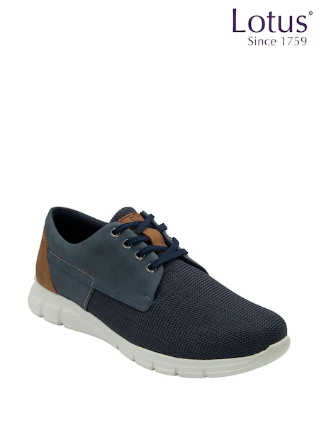 Lotus Blue Leather Lace-Up Casual Shoes (F45745) | £60