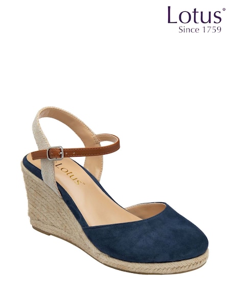 Lotus Blue Espadrille Wedges Shoes (F45748) | £70