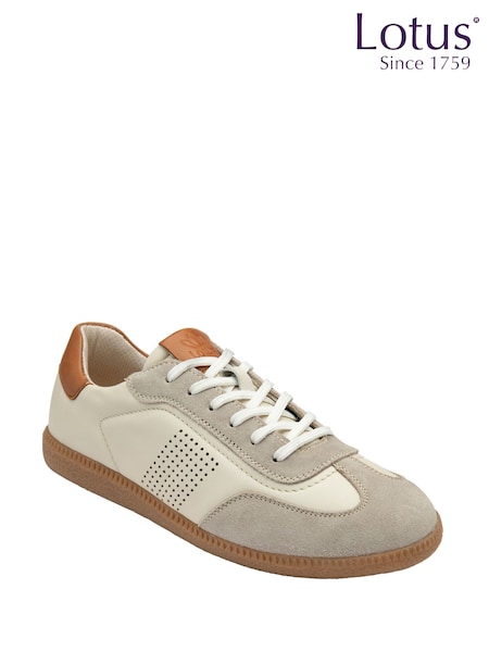Lotus Natural Leather and Suede Trainers (F45774) | £65
