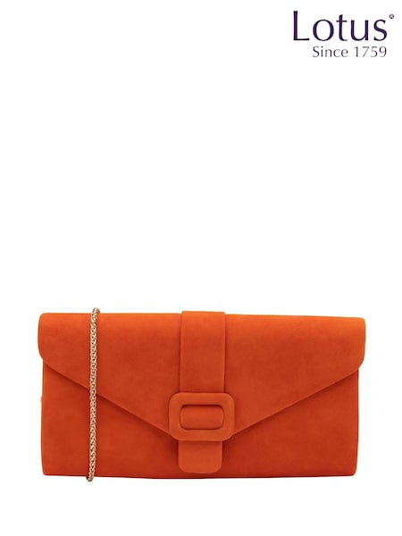 Lotus Orange Clutch Bag with Chain (F45782) | £80