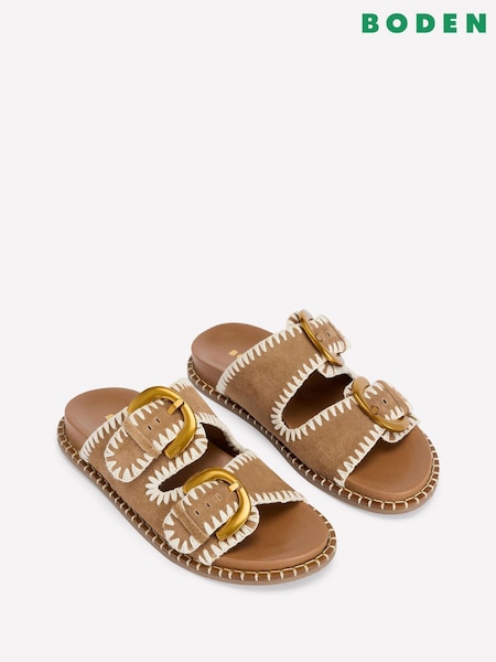 Boden Brown Alberta Footbed Sandals (F45853) | £120