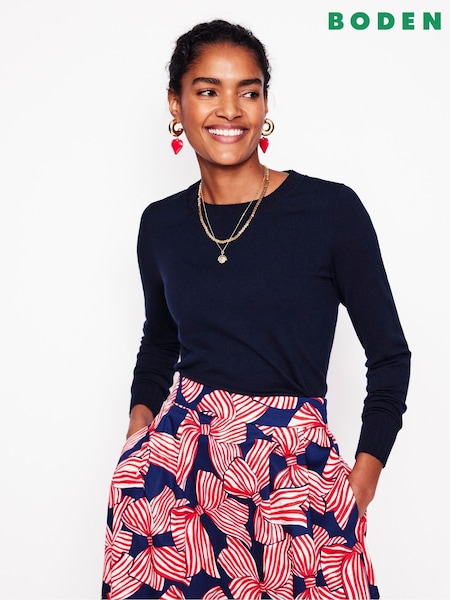 Boden Blue Emilia Crew Jumper (F45884) | £60