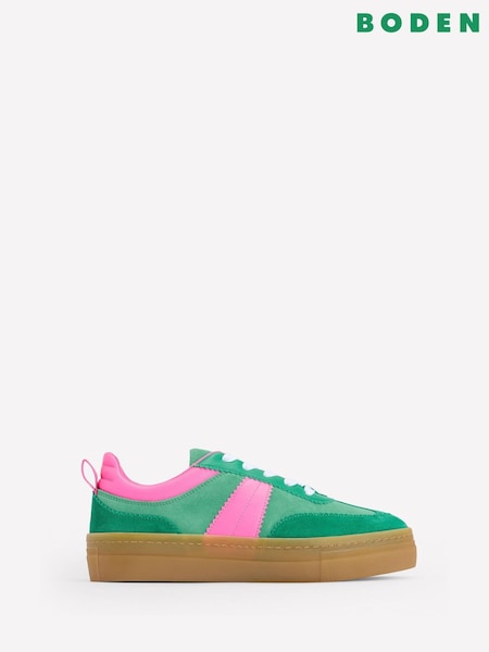 Boden Green Erin Flatform Trainers (F45953) | £120