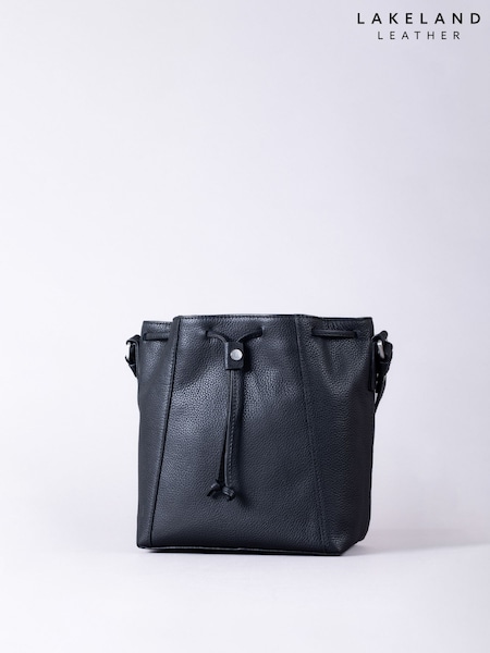 Lakeland Leather Black Crosby Bucket Bag (F46049) | £80