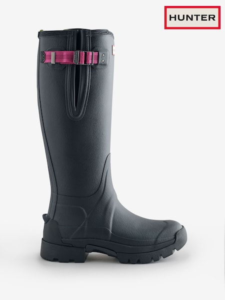 Hunter Navy Balmoral Tall Wellington Boots (F46102) | £225