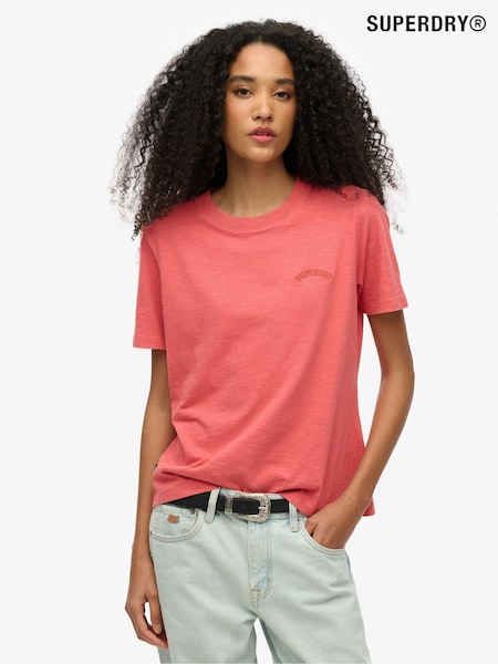Superdry Red 100% Cotton Essential Logo Washed T-Shirt (F46162) | £20