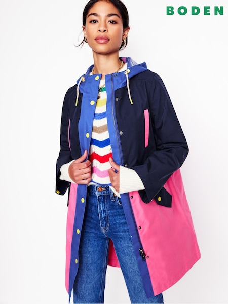 Boden Blue Wells Waterproof Coat (F46301) | £166