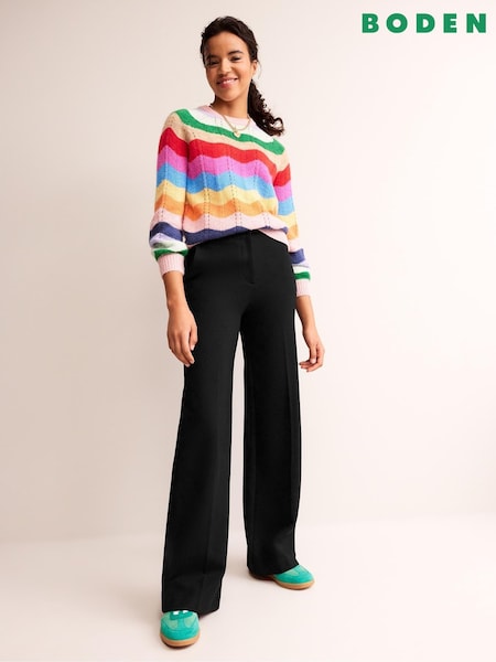 Boden Black Westbourne Ponte Trousers (F46318) | £80