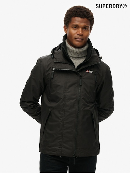 Superdry Black Hooded Mountain Windbreaker Jacket (F46390) | £90