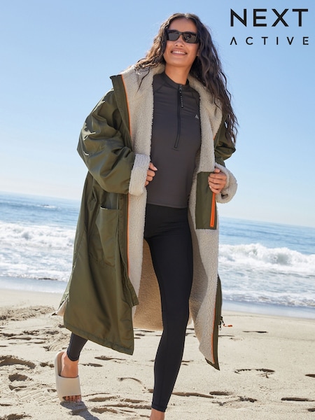 Khaki Green Active Swim Changing Robe (F46435) | £98