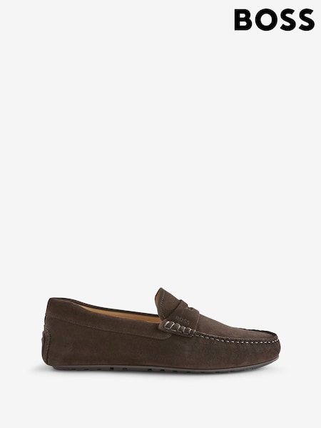 BOSS Dark Brown Noel Loafers (F46457) | £199