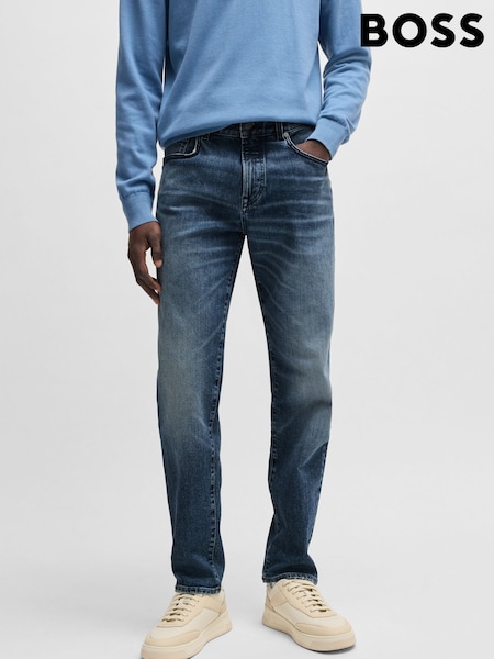 BOSS Blue Tapered Fit Onyx Denim Jeans (F46469) | £129