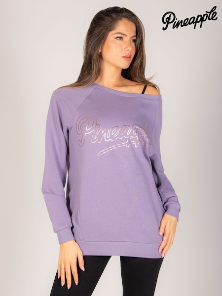 Pineapple Purple Womens Oversized Monster Sweatshirt (F46473) | £34
