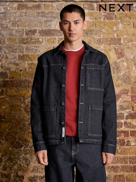 Indigo Blue Chore Style Denim Shacket (F46481) | £45