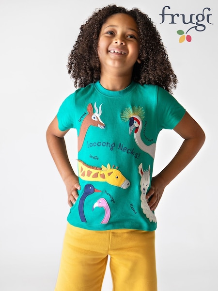 Frugi Red Carsen Applique T-shirt - Kids Top (F46820) | £22 - £24