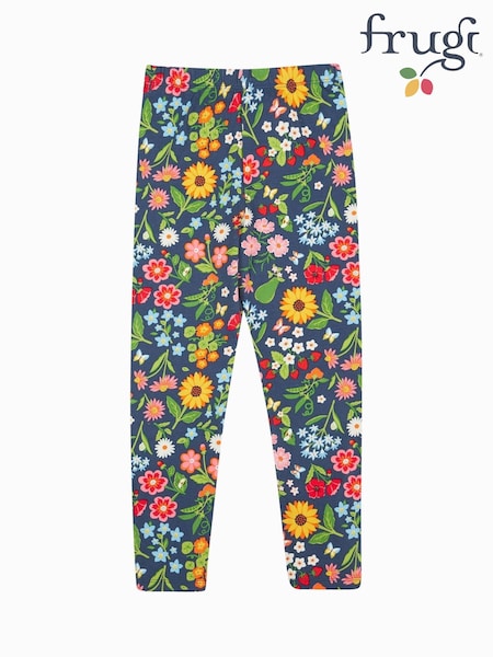 Frugi Blue Easter Bunny Printed Leggings (F46821) | £15 - £17