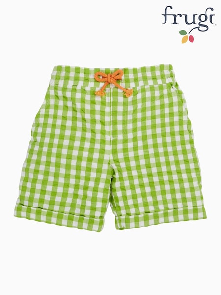 Frugi Green Easter Gingham Shorts (F46828) | £22 - £26
