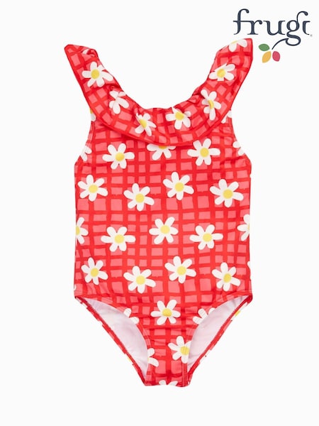 Frugi Pink Flower Swimsuit - Swimwear (F46933) | £24 - £26