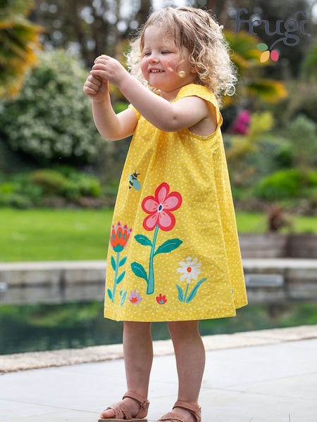 Frugi Yellow Lowen 100% Cotton Dress (F46941) | £34 - £38