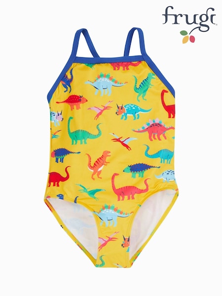 Frugi Yellow Dinosaur Swimsuit - Swimwear (F46955) | £22 - £24