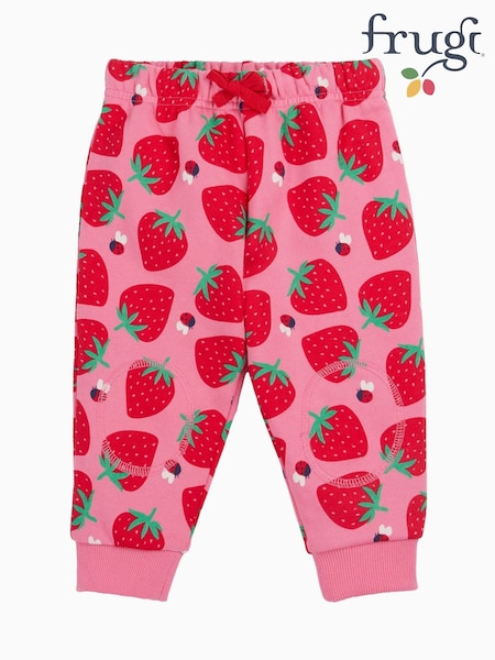 Frugi Pink Strawberry Joggers - Baby Clothing (F46957) | £24 - £26
