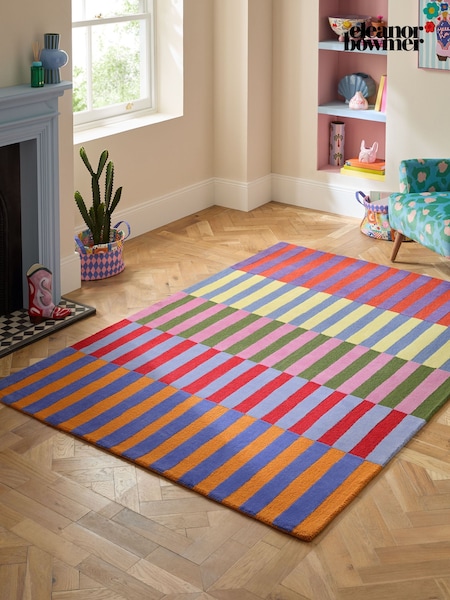 Eleanor Bowmer Multi Stripe Wool Tufted Rug (F47240) | £95 - £420