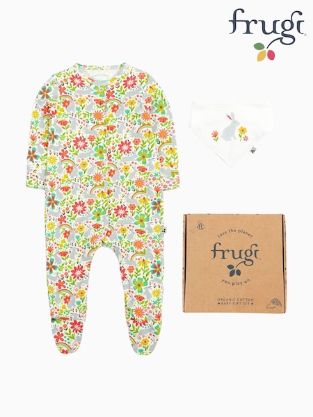 Frugi White Easter Bunny Gift Set (F47266) | £25