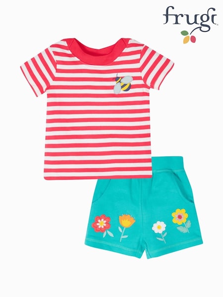 Frugi Baby Blue Easy On 100% Organic Cotton Outfit (F47267) | £28 - £30