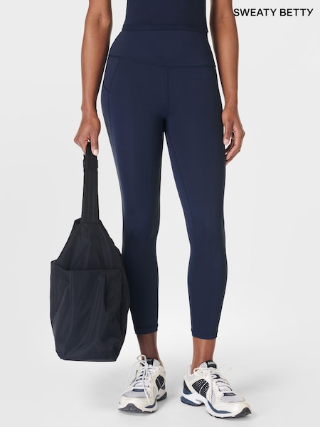 Sweaty Betty Blue 7/8 Length All Day 7/8 Embossed Leggings (F47547) | £65