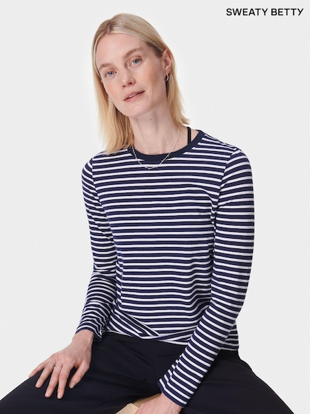 Sweaty Betty Blue Essential Long Sleeve T-Shirt (F47551) | £35