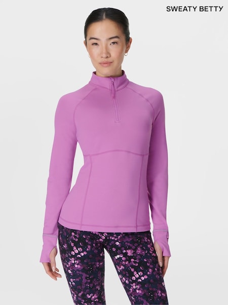 Sweaty Betty Pink Pro Run Half Zip Fleece (F47561) | £95