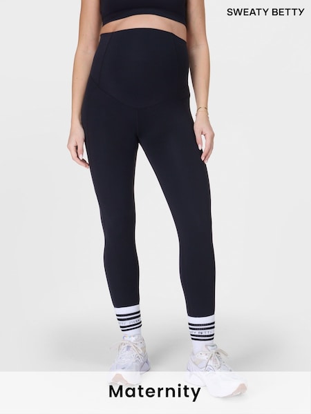 Sweaty Betty Black Full Length All Day 7/8 Maternity Leggings (F47574) | £65