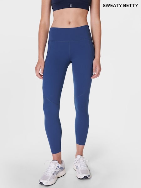 Sweaty Betty Blue Full Length Power 7/8 Workout Leggings (F47586) | £88