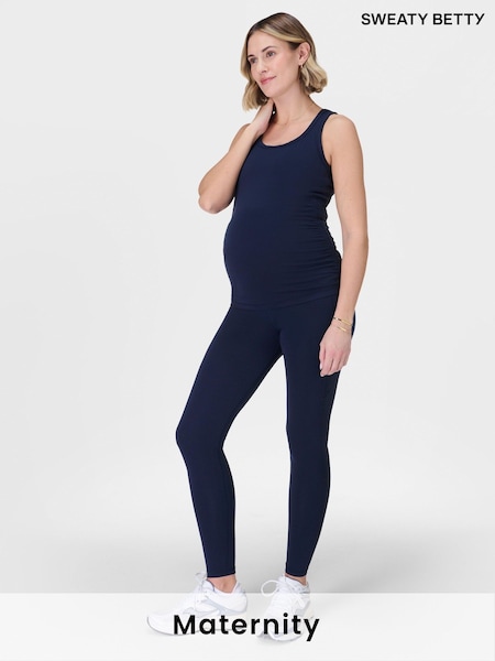 Sweaty Betty Blue Full Length All Day 7/8 Maternity Leggings (F47592) | £65