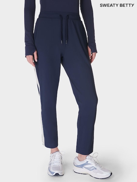 Sweaty Betty Blue 25 inch inside seam Explorer Side Stripe 25" Trousers (F47620) | £98