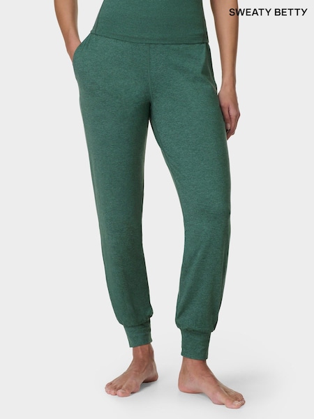 Sweaty Betty Green 29 inch inside seam Gaia 27 Performance Yoga Trousers (F47636) | £90